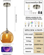 Glass Pendant Light for Kitchen Island Includes Extra