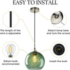 Glass Pendant Light for Kitchen Island Includes Extra