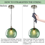 Glass Pendant Light for Kitchen Island Includes Extra