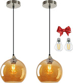 Glass Pendant Light for Kitchen Island Includes Extra