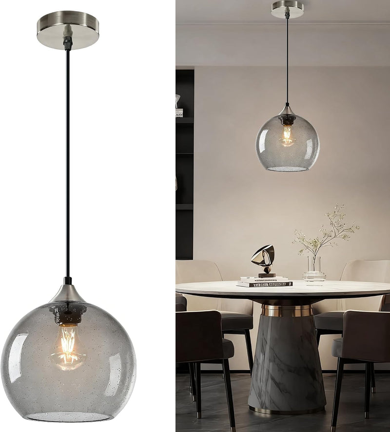 Glass Pendant Light for Kitchen Island Includes Extra