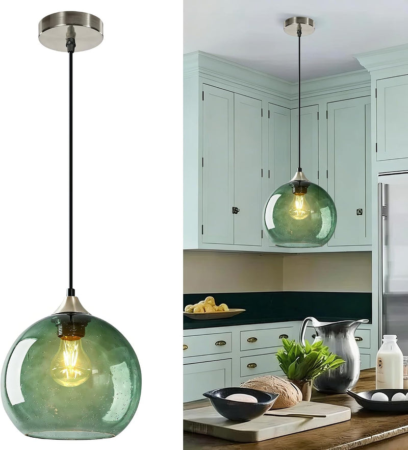 Glass Pendant Light for Kitchen Island Includes Extra