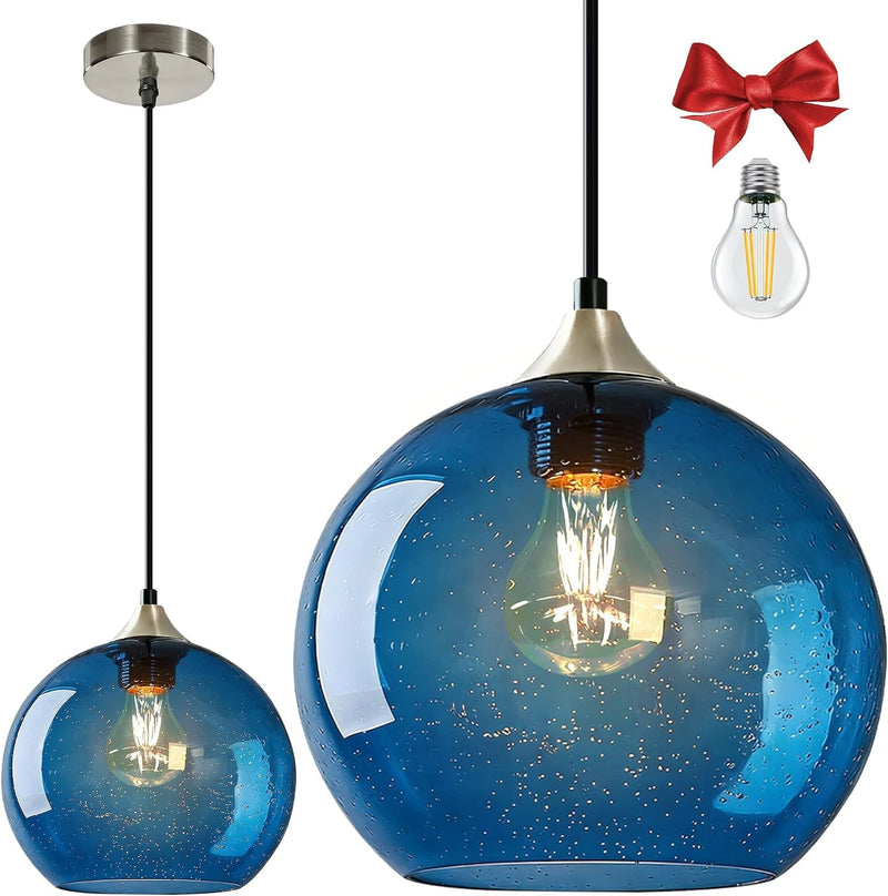 Glass Pendant Light for Kitchen Island Includes Extra