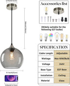 Glass Pendant Light for Kitchen Island Includes Extra