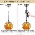 Glass Pendant Light for Kitchen Island Includes Extra