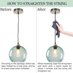 Glass Pendant Light for Kitchen Island Includes Extra