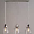 Glass Pendant Light Vintage Industrial Ceiling with Clear
