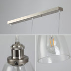 Glass Pendant Light Vintage Industrial Ceiling with Clear
