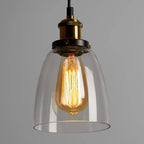 Glass Pendant Light Vintage Industrial Ceiling with Clear