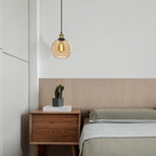 Glass Pendant Light Vintage Industrial Ceiling with Clear