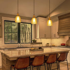 Glass Pendant Light Vintage Industrial Ceiling with Clear