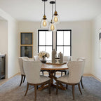 Glass Pendant Light Vintage Industrial Ceiling with Clear
