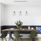 Glass Pendant Light Vintage Industrial Ceiling with Clear