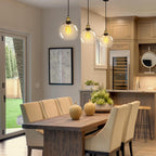 Glass Pendant Light Vintage Industrial Ceiling with Clear