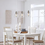 Glass Pendant Light Vintage Industrial Ceiling with Clear