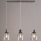 Glass Pendant Light Vintage Industrial with Clear Lampshade