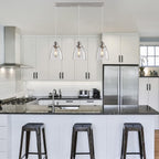 Glass Pendant Light Vintage Industrial with Clear Lampshade