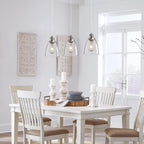 Glass Pendant Light Vintage Industrial with Clear Lampshade