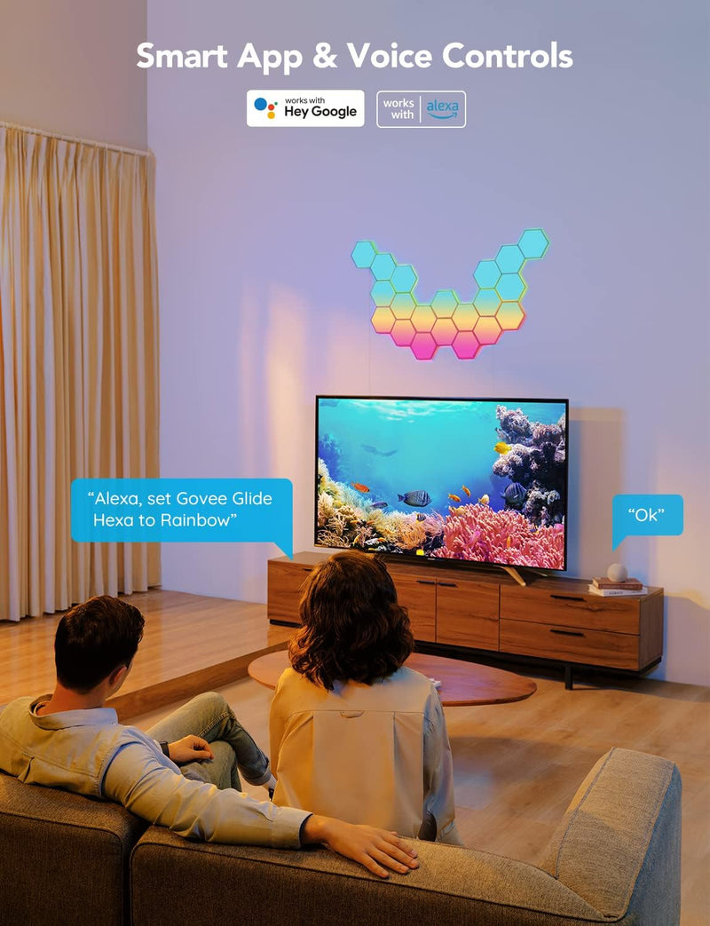 Glide Hexa Panels Smart Hexagon LED Wall Lights