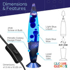 Global Gizmos 16” Rainbow Lava Lamp 40CM Tall