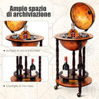 Globe Bar Made of Eucalyptus World Trolley