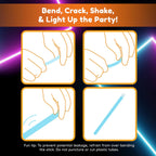 Glow Sticks Bulk 10" Large for Concert Celebrations (100 Pack)