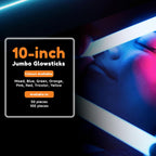 Glow Sticks Bulk 10" Large for Concert Celebrations (100 Pack)