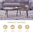 Goldfan Triangle Coffee Table Set Nest of 2