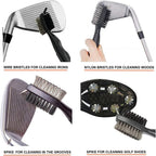 Golf Accessories Retractable Club Brush Foldable Divot Repair