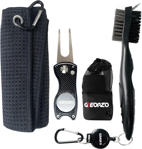 Golf Accessories Retractable Club Brush Foldable Divot Repair