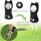 Golf Accessories Retractable Club Brush Foldable Divot Repair