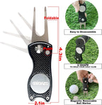 Golf Accessories Retractable Club Brush Foldable Divot Repair
