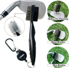 Golf Accessories Retractable Club Brush Foldable Divot Repair