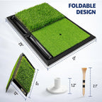 Golf Hitting Mat with Ball Tray
