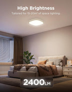 LED Ceiling Light 2400lm Smart Rgbic Lights Square