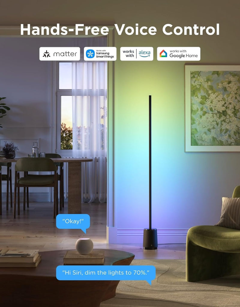 LED Floor Lamp 3 Lite Rgbicww 1400lm Smart