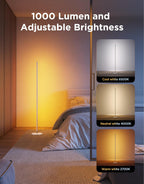 Govee LED Floor Lamp Rgbic Modern Corner