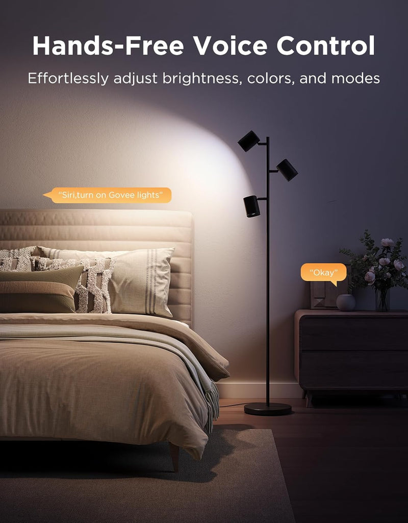 Floor Lamp Rgbww 3-Head Focus Adjustable Standing Corner
