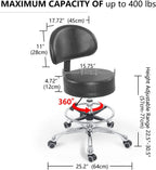 Grace Height Adjustable Rolling Swivel Stool Drafting Chair