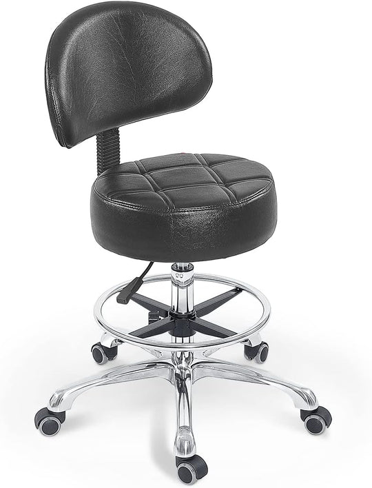 Grace Height Adjustable Rolling Swivel Stool Chair