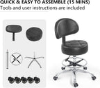 Grace Height Adjustable Rolling Swivel Stool Drafting Chair