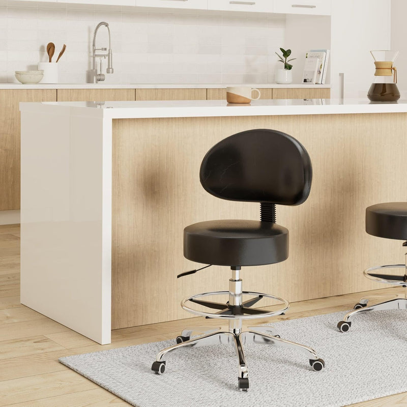 Grace Height Adjustable Rolling Swivel Stool Chair