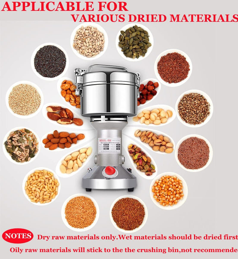 Grain Mill Grinder 550g High Speed 25000r Min