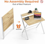 Greenforest No Assembly Required Folding Desk with Monitor