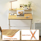 Greenforest No Assembly Required Folding Desk with Monitor