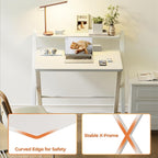 Greenforest No Assembly Required Folding Desk with Monitor