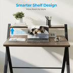 Greenforest No Assembly Required Folding Desk with Monitor