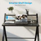 Greenforest No Assembly Required Folding Desk with Monitor