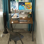 Greenforest No Assembly Required Folding Desk with Monitor