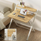 Greenforest No Assembly Required Folding Desk with Monitor